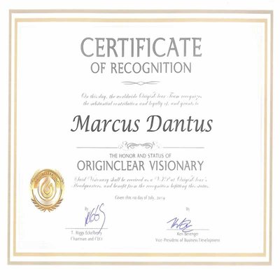 Certificate of Recognition