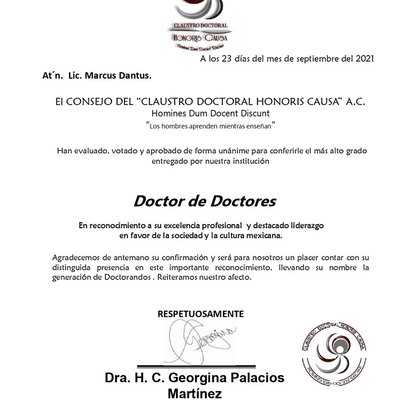 Claustro Doctoral Honoris Causa