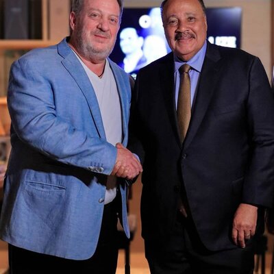 Marcus con el hijo de Martín Luther King