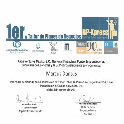 1er Taller de Planes de Negocios